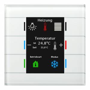 MDT BE-GT2TW.02 KNX-Glastaster II Smart | Temperatursensor | glas weiß