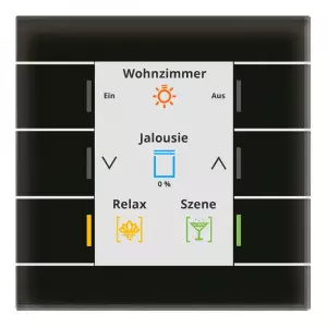 MDT BE-GT20S.02S KNX-Glastaster II Smart | Standard | glas schwarz/schwarz