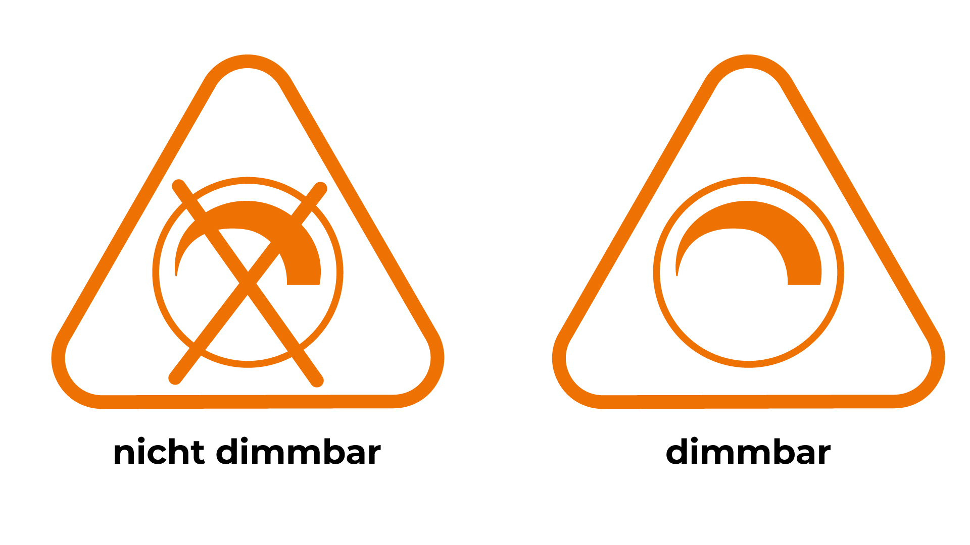 Symbole dimmbar und nicht dimmbar