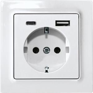 Auf dem Bild ist die ELTAKO 30055902 Schutzkontakt-Steckdose mit Berührungsschutz zu sehen