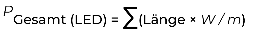 Berechnung Leistung LEDStripes