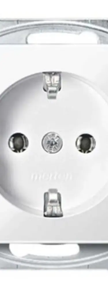 Auf dem Bild ist eine Merten SCHUKO-Steckdose System M, MEG2301-0319 abgebildet.