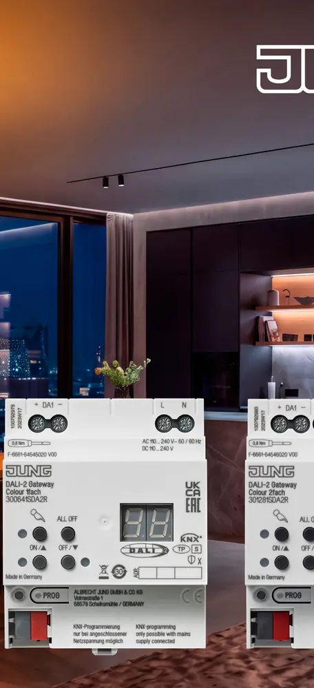 KNX mit Dali-Sensoren steuern | Neu: Jung Gateways Colour V2