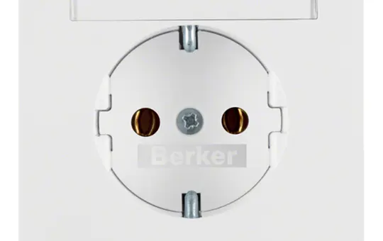 BERKER beschr. SCHUKO-Steckdose K.1/K.5 
