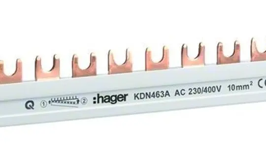 HAGER Phasenschiene 4-polig 