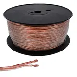 Lautsprecherkabel 4 mm² 2x4,0/0,20tr Sp.100 Spule 100 m | transparent | 2x4,0 mm²