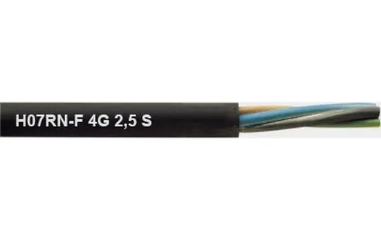Gummischlauchleitung bis 750 V mit PE H07RN-F4G2,5S Meterware | 4G2,5 mm²