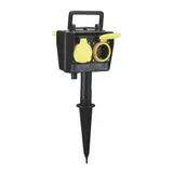 BACHMANN 394.182 Gartensteckdose mit Erdspieß 4-fach
