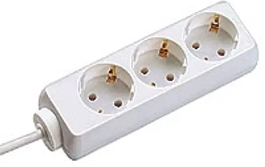 BACHMANN 387.270S Steckdosenleiste SELLY 3-fach | weiß | 1,50 m