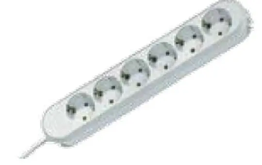 BACHMANN 381.249K Tischsteckdose SMART 6-fach | weiß | 5,00 m