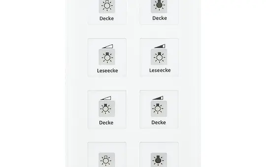 MDT BE-GTT8W.01 KNX-Glastaster Plus 8-fach, Temperatursensor | glas weiß