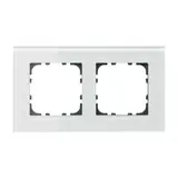 MDT BE-GTR2W.01 Abdeckrahmen Glas Sortiment 55 2-fach | glas weiß