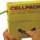 CELLPACK 127065 Schrumpfschlauch in Abrollbox, schwarz Ø 9,5-4,8 mm | 10 m