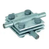 DEHN 319201 Kreuzstück m. Zwischenplatte St/tZn Rund- u. Flachleiter | 30 x 30 mm