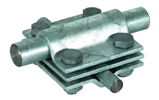 DEHN 319202 Kreuzstück m. Zwischenplatte St/tZn Fangstange | 16 x 30 mm