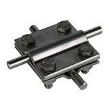 DEHN 319209 Kreuzstück m. Zwischenplatte V4A Rund- u. Flachleiter | 30 x 30 mm