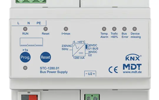 MDT STC-1280.01 KNX Busspannungsversorgung 1280 mA, Diagnosefunktion