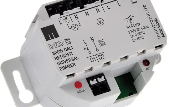 MAINTRONIC 10195 DALI-Retrofit-Dimmaktor 1-fach, 300 W, UP