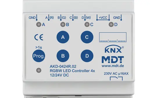 MDT AKD-0424R.02 KNX-LED-Dimmaktor REG 4/8 A