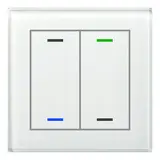 MDT BE-GTL2TW.01 KNX-Glastaster II Light m. Temperatursensor 2-fach, neutral | glas weiß