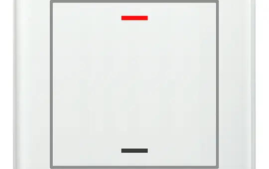 MDT BE-GTL10W.01 KNX-Glastaster II Light 1-fach, neutral | glas weiß