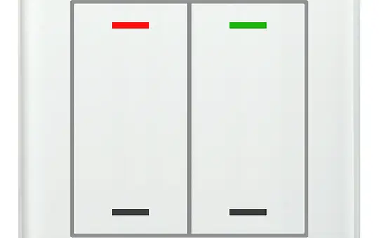MDT BE-GTL20W.01 KNX-Glastaster II Light 2-fach, neutral | glas weiß