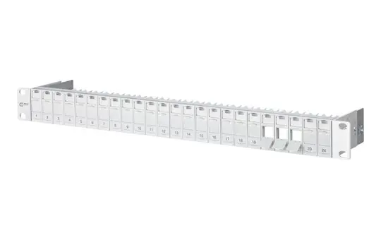 METZ CONNECT 130920-00KE Keystone-Patchpanel unbestückt 24-Port | lichtgrau