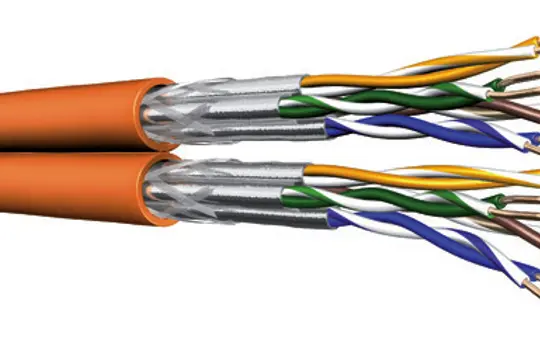 DRAKA 60042256Ri.50 Datenleitung Cat. 7 HS (900 MHz) duplex Ring 50 m | orange | 8x2x23 AWG