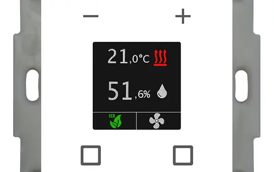 MDT SCN-RTN55S.01 KNX-Raumtemperaturregler Smart 55 Nebenstelle | reinweiß glänzend