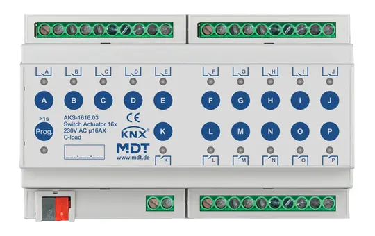 MDT AKS-1616.03 KNX-Schaltaktor Standard 16 A 16-fach
