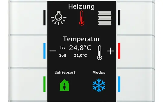 MDT BE-GT2TW.02 KNX-Glastaster II Smart Temperatursensor | glas weiß
