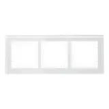 MDT BE-GTR363W.01 Abdeckrahmen Glas Sortiment 63 3-fach | glas weiß