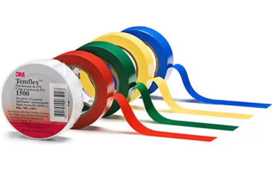3M Temflex165 grü19X25 Temflex Vinyl-Isolierband Typ 165 | grün | 19 mm/25 m