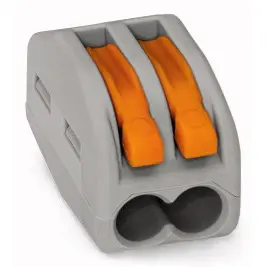 WAGO 222-412 CLASSIC-Verbindungsklemme, für alle Leiterarten,max. 4 mm²,grau (Inhalt 50 Stück)