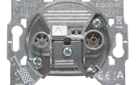 TRIAX 306111 Antennendose 2-fach, Universal, Stich, 4 dB