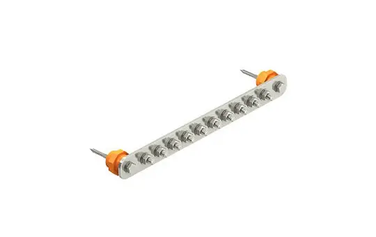 OBO BETTERMANN 5015866 Potentialausgleichsschiene für Industriebereich, 10 Anschlüsse