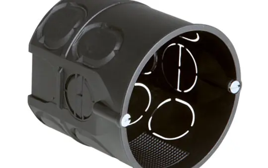 KAISER 1551-00 Unterputz-Gerätedose ohne Stutzen, inkl. Schrauben | 63 mm