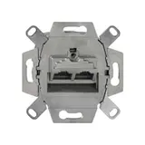 RUTENBECK 138104070 Netzwerkdose 2-fach, Cat. 6, Up0 | metall