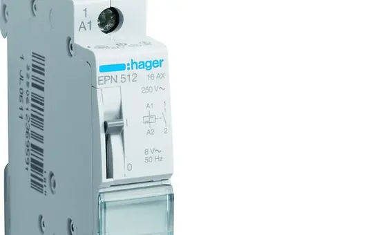 HAGER EPN512 Fernschalter Schließer, 8 V