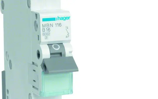 HAGER MBN116 Leitungsschutzschalter 1-polig Typ B 16 A, 6 kA