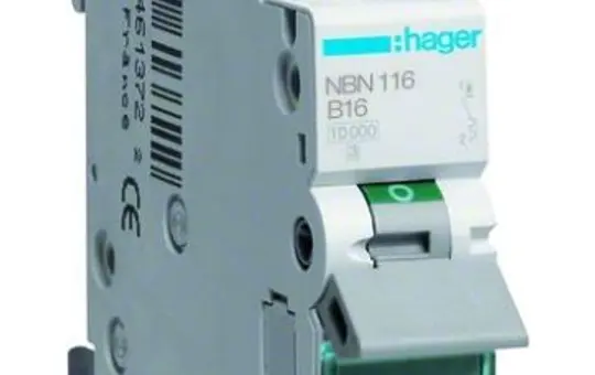 HAGER NBN116 Leitungsschutzschalter 1-polig Typ B 16 A, 10 kA