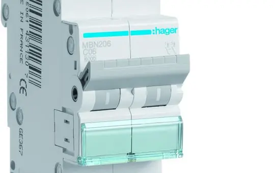 HAGER MBN206 Leitungsschutzschalter 2-polig Typ B 6 A