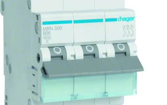 HAGER MBN306 Leitungsschutzschalter 3-polig Typ B 6 A