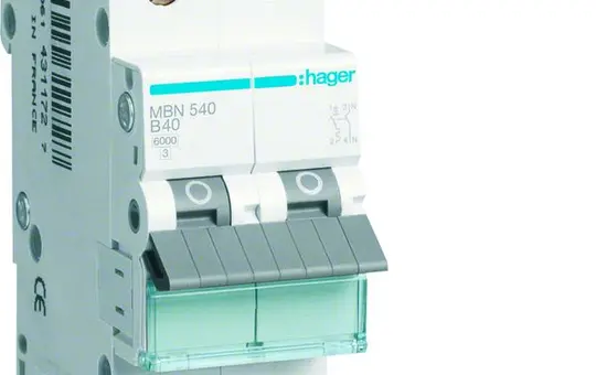 HAGER MBN540 Leitungsschutzschalter 1-polig+N Typ B 40 A