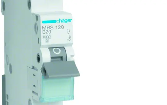 HAGER MBS120 Leitungsschutzschalter 1-polig Typ B QuickCon. 20 A