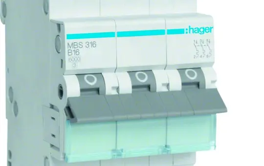 HAGER MBS316 Leitungsschutzschalter 3-polig Typ B QuickCon. 16 A