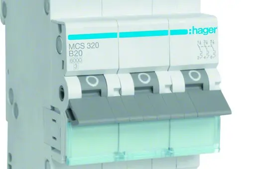 HAGER MCS320 Leitungsschutzschalter 3-polig Typ C QuickCon. 20 A