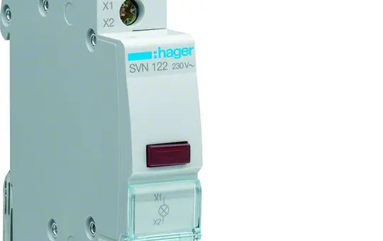 HAGER SVN122 LED-Leuchtmelder 230 V AC 1-fach | rot