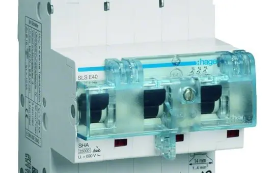 HAGER HTN340E SLS-Schalter 3-polig E-Charakteristik 40 A