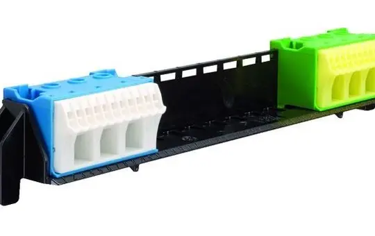 HAGER VZ461 Klemmenträger für Kleinverteiler, bestückt 1-reihig